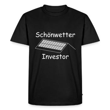 Schönwetter Investor - Männer Premium Bio T-Shirt - Schwarz - Vorne - Nico (187cm)