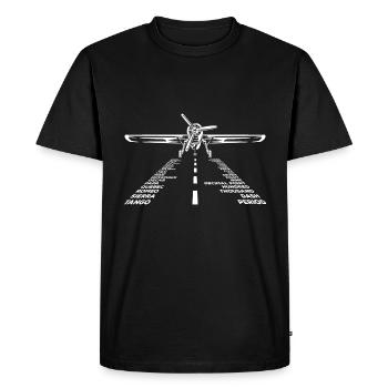 avion - T-shirt Premium bio Homme - noir - Devant - Nico (187cm)