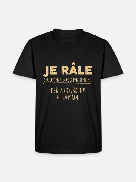 le râleur parfait citation râleur homme - T-shirt Premium bio Homme - noir