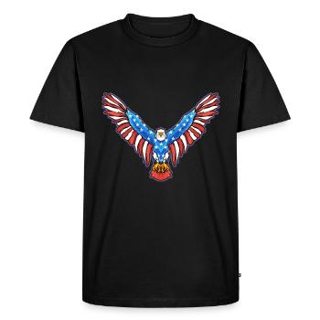 American Bald Eagle American 4. - Men's Premium Organic T-Shirt - black - Front - Nico (187cm)