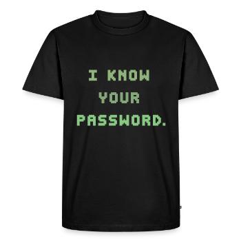 Virus Hacker - Men's Premium Organic T-Shirt - black - Front - Nico (187cm)
