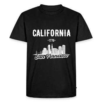 Cadeau de San Francisco en Californie - T-shirt Premium bio Homme - noir - Devant - Nico (187cm)