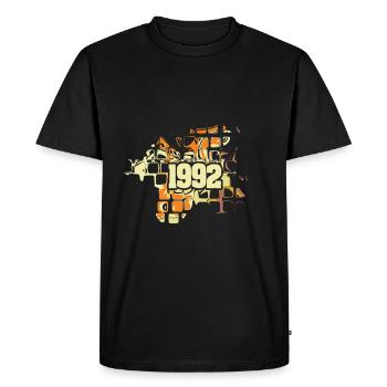 Rétro 1992 - T-shirt Premium bio Homme - noir - Devant - Nico (187cm)
