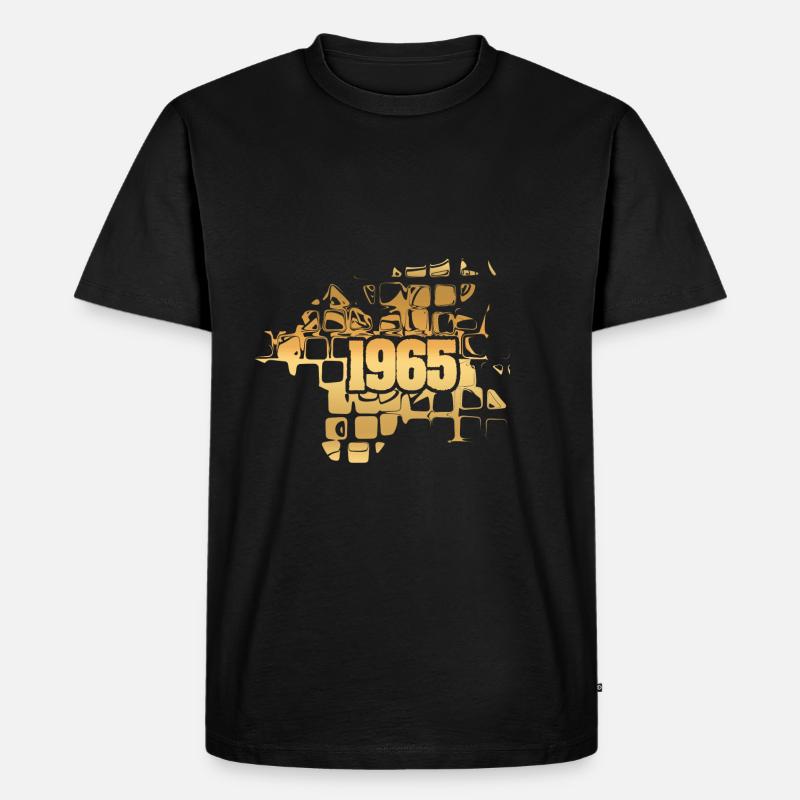 Retro 1965 - Männer Premium Bio T-Shirt - Schwarz