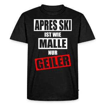 Après Ski - Männer Premium Bio T-Shirt - Schwarz - Vorne - Nico (187cm)