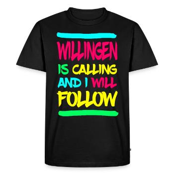 Willingen après-ski - T-shirt Premium bio Homme - noir - Devant - Nico (187cm)