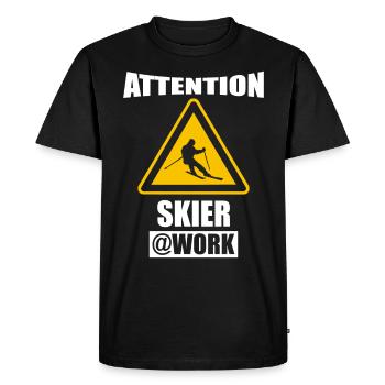 VACANCES AU SKI DE SKI - T-shirt Premium bio Homme - noir - Devant - Nico (187cm)