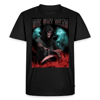 The Death With Sense Der Sensenmann - Men's Premium Organic T-Shirt - black - Front - Nico (187cm)