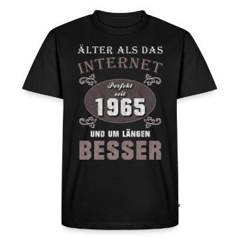 Né 1965 Internet sort anniversaire cadeau - T-shirt Premium bio Homme - noir - Devant - Nico (187cm)
