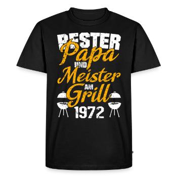 Né 1972 Meilleur Papa Et Maître Am Grill - T-shirt Premium bio Homme - noir - Devant - Nico (187cm)