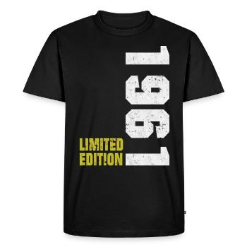 Édition limitée 1961 Born Birthday Sayings - T-shirt Premium bio Homme - noir - Devant - Nico (187cm)