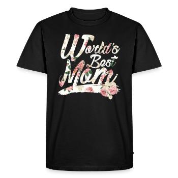 Cadeau de fête des mères Meilleure mère du monde - T-shirt Premium bio Homme - noir - Devant - Nico (187cm)