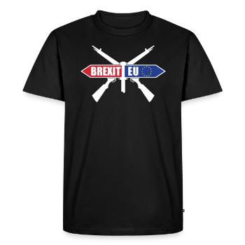 Brexit Tee Shirt Blague - T-shirt Premium bio Homme - noir - Devant - Nico (187cm)