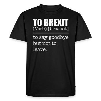 Pour le t-shirt Brexit Joke - T-shirt Premium bio Homme - noir - Devant - Nico (187cm)