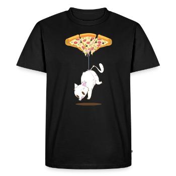 T-shirt ballon ballon de chats au pepperoni - T-shirt Premium bio Homme - noir - Devant - Nico (187cm)