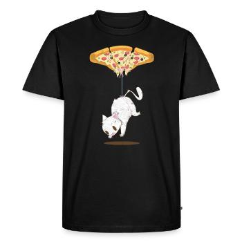 T-shirt ballon ballon de chats au pepperoni - T-shirt Premium bio Homme - noir - Devant - Nico (187cm)