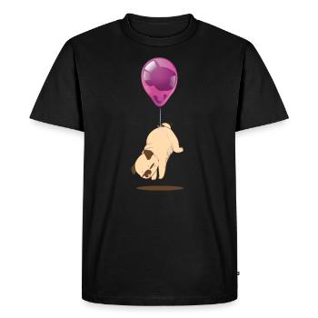 T-shirt ballon ballon pour chien - T-shirt Premium bio Homme - noir - Devant - Nico (187cm)