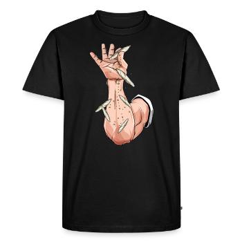 Salt Bae 420 cadeau marijuana de cannabis - T-shirt Premium bio Homme - noir - Devant - Nico (187cm)