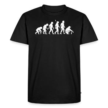 Russes tabourets evolution Tshirt pour les Russes - T-shirt Premium bio Homme - noir - Devant - Nico (187cm)