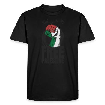 Mouvement de la Palestine libre - T-shirt Premium bio Homme - noir - Devant - Nico (187cm)