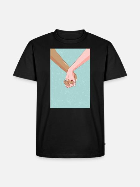 Against racism Tshirt - Men's Premium Organic T-Shirt - black