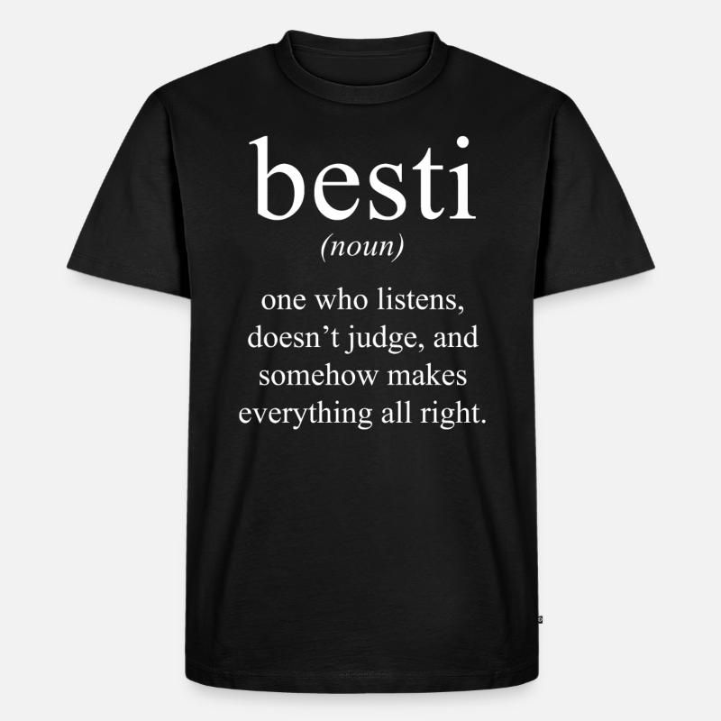 Besties Für 2 Mädchen - Männer Premium Bio T-Shirt - Schwarz