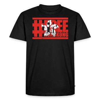 Manifestation gratuite de Hong Kong contre la Chine - T-shirt Premium bio Homme - noir - Devant - Nico (187cm)