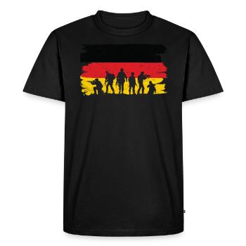 Camarade soldat vétéran de la Bundeswehr - T-shirt Premium bio Homme - noir - Devant - Nico (187cm)