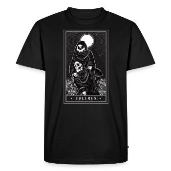 Judgment - Lecture de cartes de tarot - T-shirt Premium bio Homme - noir - Devant - Nico (187cm)