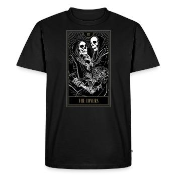 The Lovers Tarot Card - Men's Premium Organic T-Shirt - black - Front - Nico (187cm)