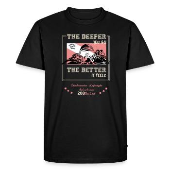 The deeper the better - diving - Men's Premium Organic T-Shirt - black - Front - Nico (187cm)