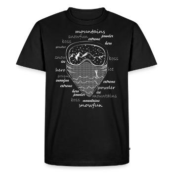 SKI - LOOK - WHITE - Men's Premium Organic T-Shirt - black - Front - Nico (187cm)
