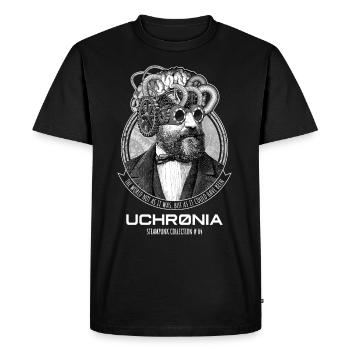 Uchronia # 04 - Steampunk Künstliche Intelligenz - Männer Premium Bio T-Shirt - Schwarz - Vorne - Nico (187cm)