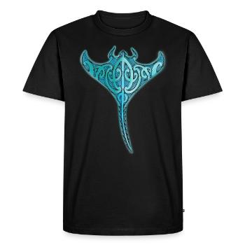 Maori Manta Raies - T-shirt Premium bio Homme - noir - Devant - Nico (187cm)