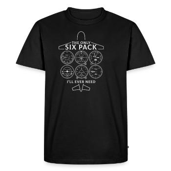 Avion pilote, le seul pack de six dont j'aurai besoin - T-shirt Premium bio Homme - noir - Devant - Nico (187cm)