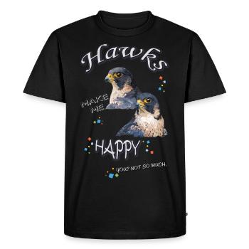 faucon - T-shirt Premium bio Homme - noir - Devant - Nico (187cm)