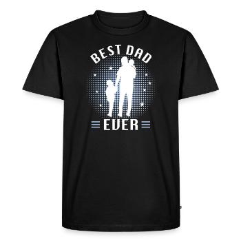 Best dad - Men's Premium Organic T-Shirt - black - Front - Nico (187cm)