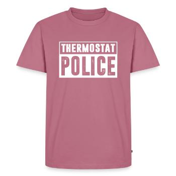 Police du thermostat pour hommes pour une police de la fête des pères - T-shirt Premium bio Homme - mauve - Devant - Nico (187cm)