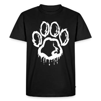 GRIZZLY GRIFFES GRIFFES DE PATTES Brush Art - T-shirt Premium bio Homme - noir - Devant - Nico (187cm)