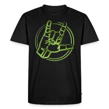I LOVE YOU - Design with German sign language - Men's Premium Organic T-Shirt - black - Front - Nico (187cm)