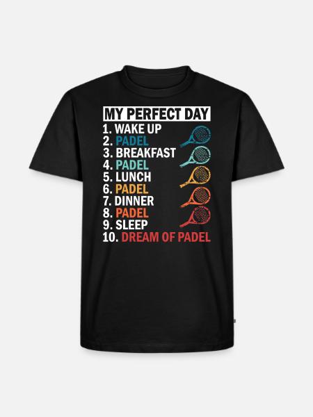 Funny padel racket tennis padel joke clothing - Men's Premium Organic T-Shirt - black