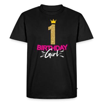 Anniversaire Fille Dames 1 Ans Drôle Dicton - T-shirt Premium bio Homme - noir - Devant - Nico (187cm)