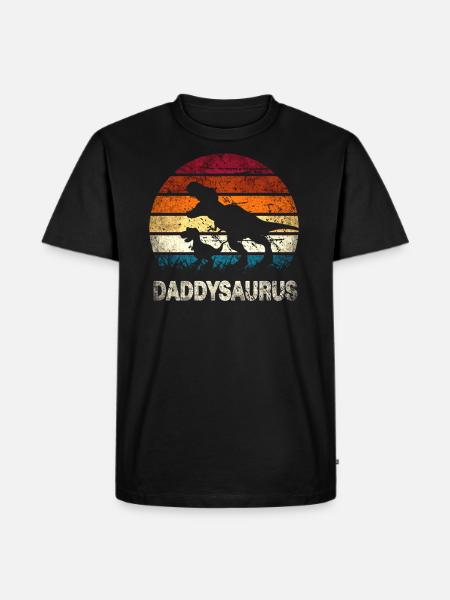 Daddysaurus - T-shirt Premium bio Homme - noir
