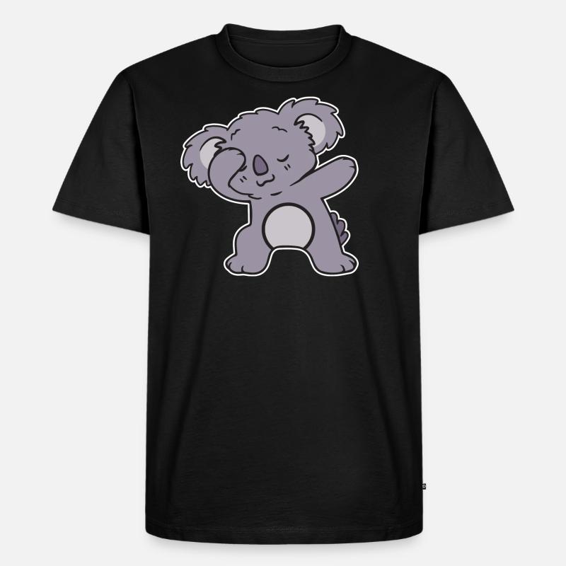 Cute Dabbing Koala - Männer Premium Bio T-Shirt - Schwarz