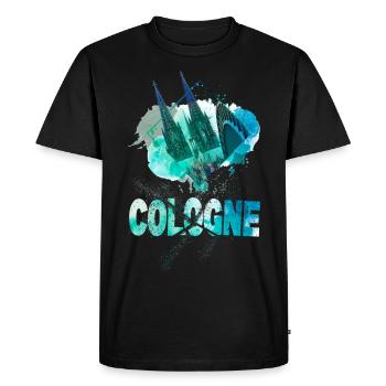 Cologne Cologne Cathedral Germany City Skyline Splash - Men's Premium Organic T-Shirt - black - Front - Nico (187cm)