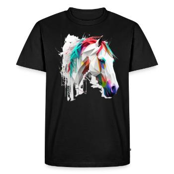 Horsehead Art - Men's Premium Organic T-Shirt - black - Front - Nico (187cm)