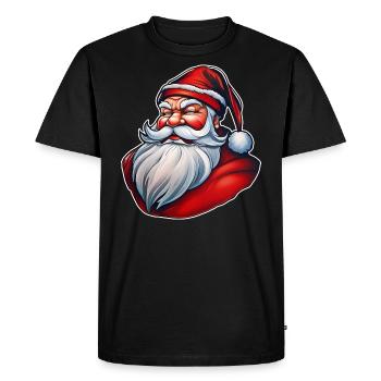 Père Noël sinistre - T-shirt Premium bio Homme - noir - Devant - Nico (187cm)