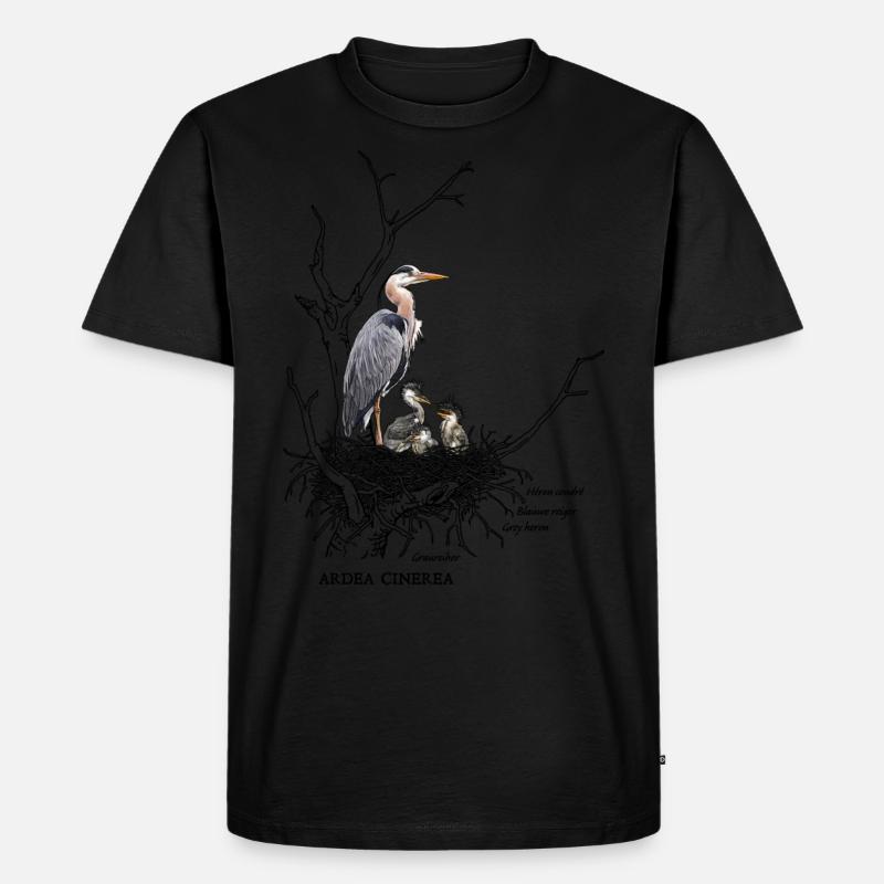 Graureiher - Männer Premium Bio T-Shirt - undefined