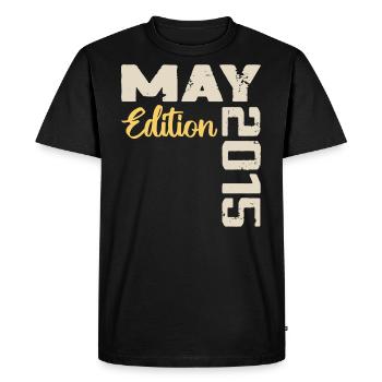 Mai 2015 Anniversaire Mai 2015 Cadeau Mai 2015 Mai - T-shirt Premium bio Homme - noir - Devant - Nico (187cm)