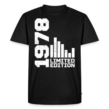 Millésime 1978 Cadeau d’anniversaire 1978 Année 1978 - T-shirt Premium bio Homme - noir - Devant - Nico (187cm)